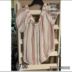 3 for 20$ Maurices off the shoulder blouse